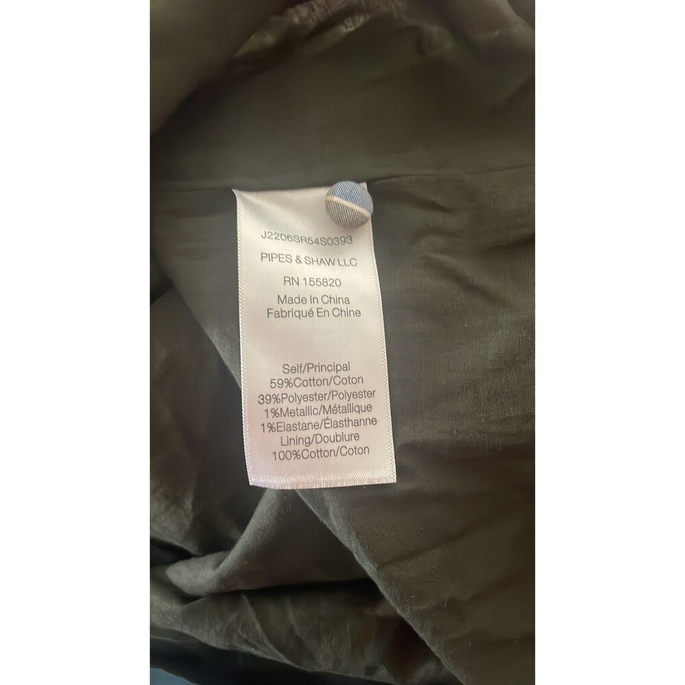 Veronica Beard Women's Destiny Crinkle Plaid Dress size 4 NWT Olive/Pink V-Neck - Picture 8 of 8